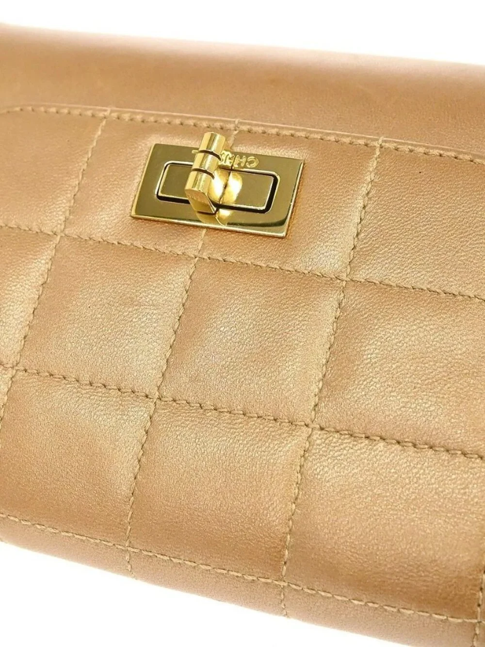 Chanel Brown Lambskin Mademoiselle Lock Shoulder Bag NQ11450